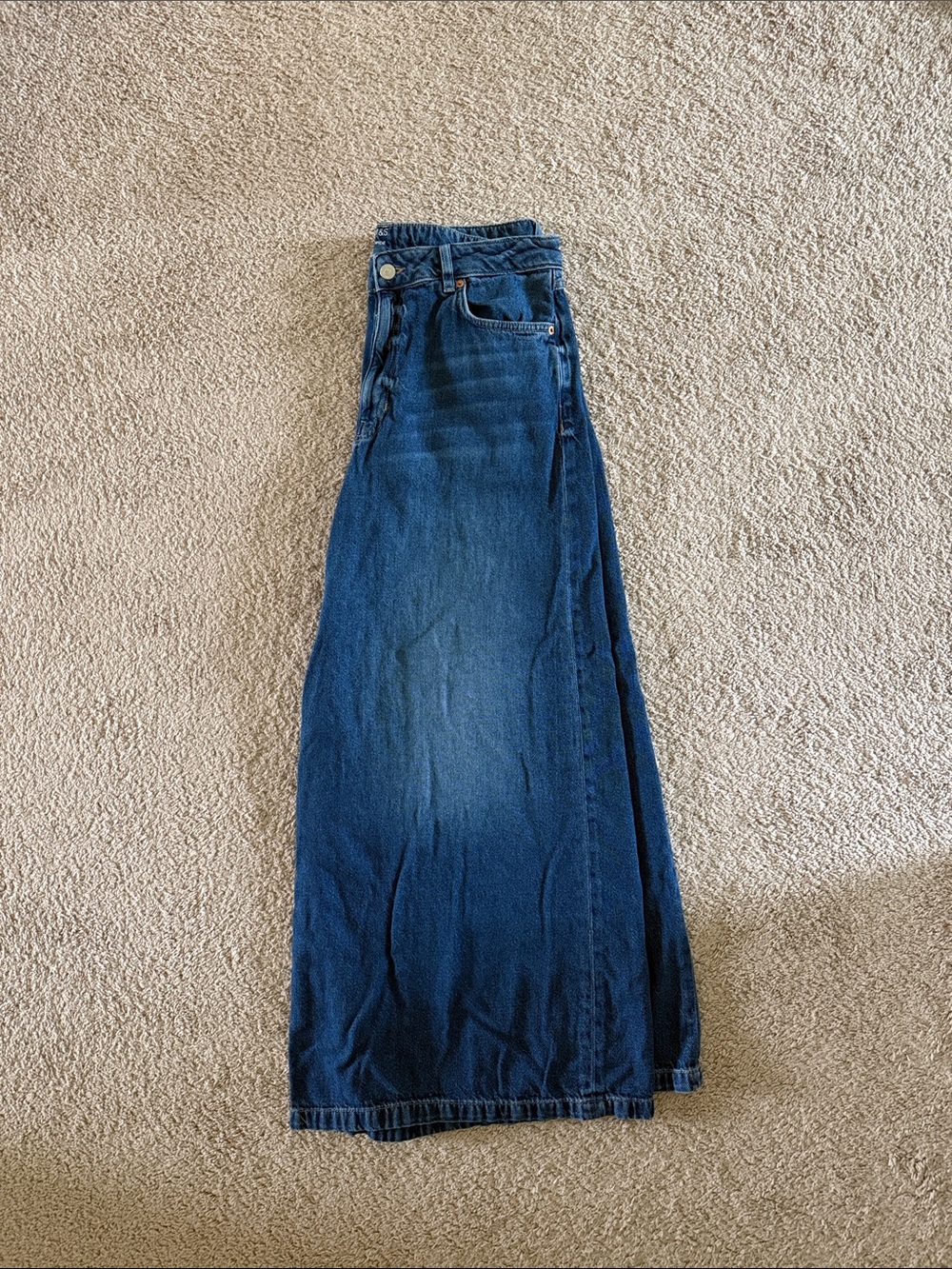 High-Rise Wide Leg Jeans in Deep Blue